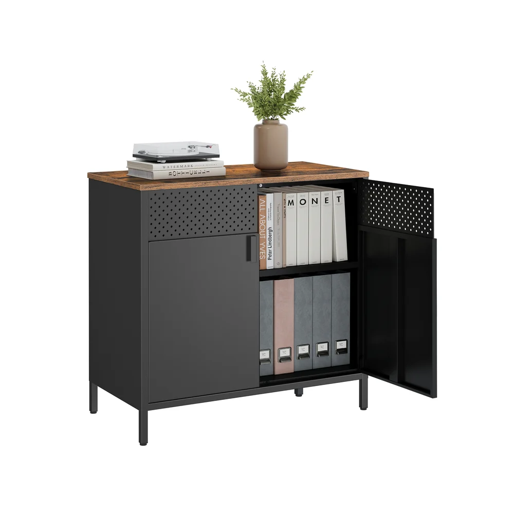 Aufbewahrungsschrank vintagebraun-schwarz