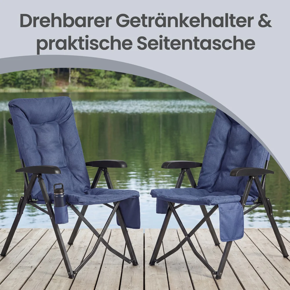 Faltbarer Campingstuhl mit 95°-150° Verstellbarer Rückenlehne - Image 3