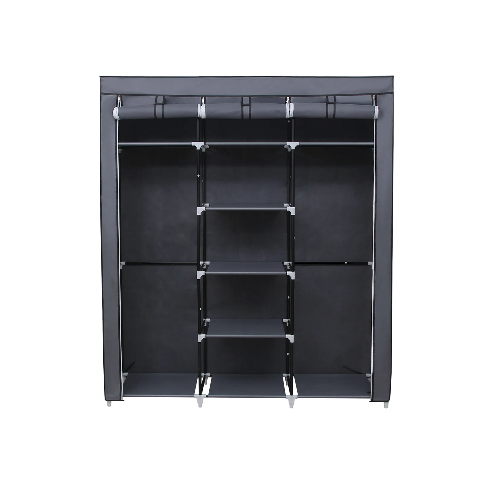 Faltbarer Stoff-Kleiderschrank mit Aufbewahrungstaschen - Image 3