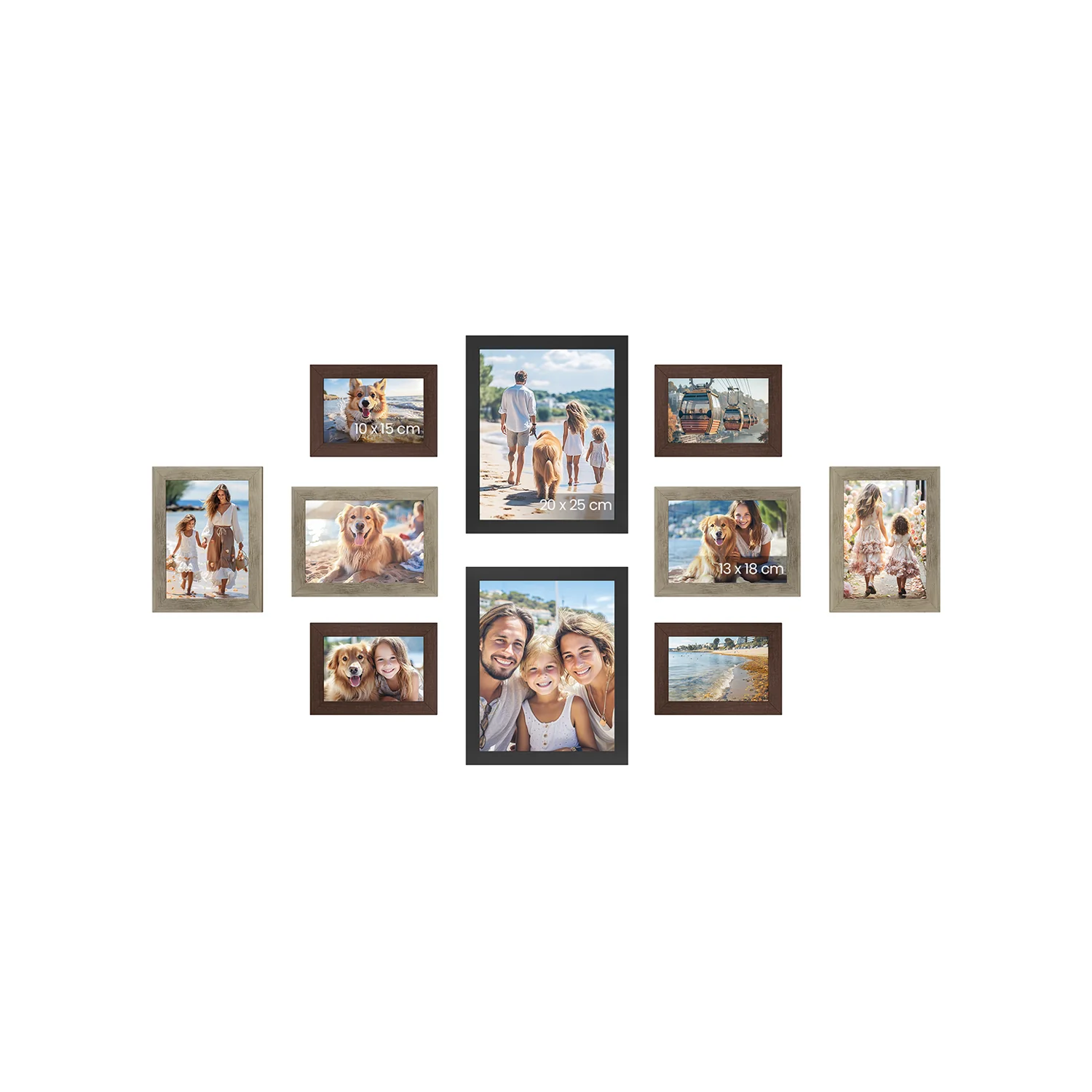 Fotorahmen-Set mit Glasscheibe, 10er-Set - Image 8