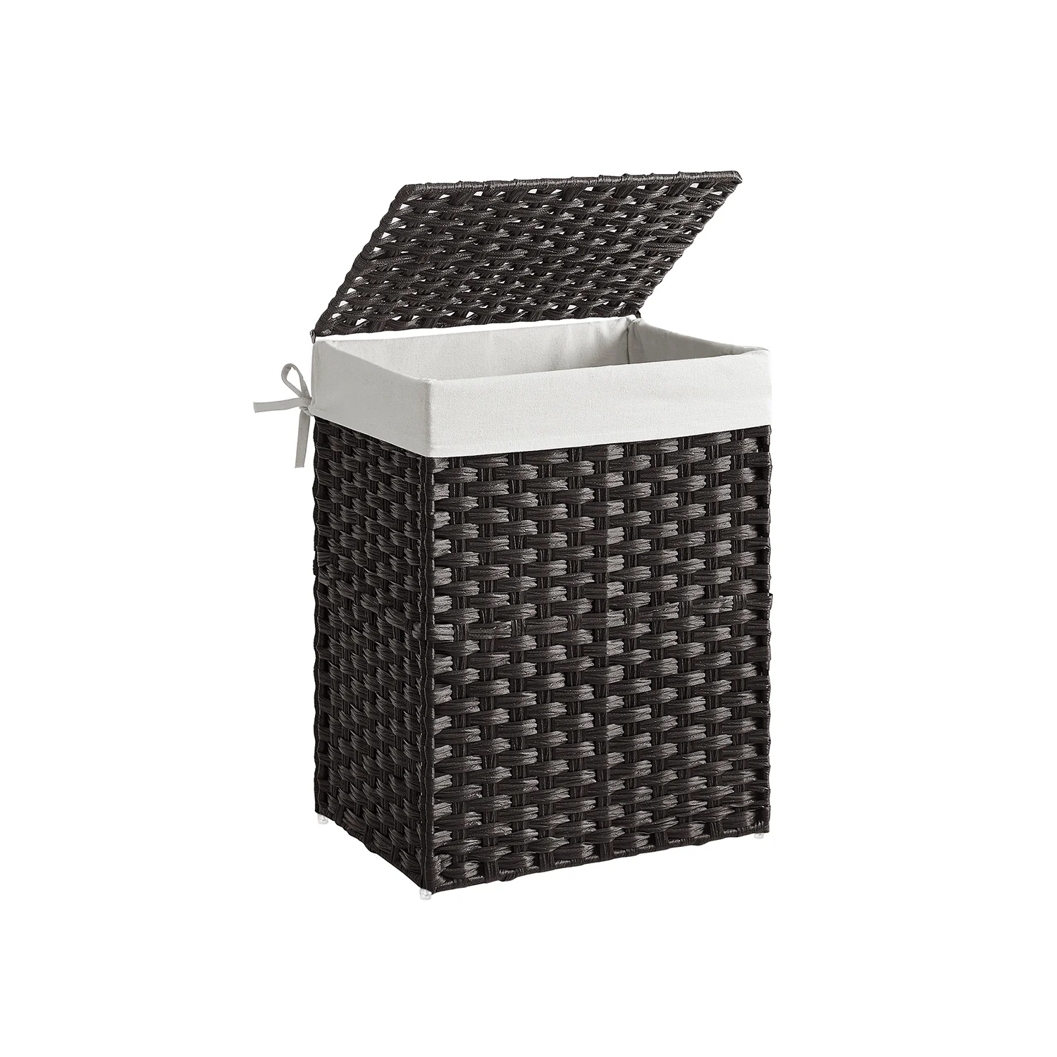 Handgeflochtener Wäschekorb aus synthetischem Rattan - Image 2