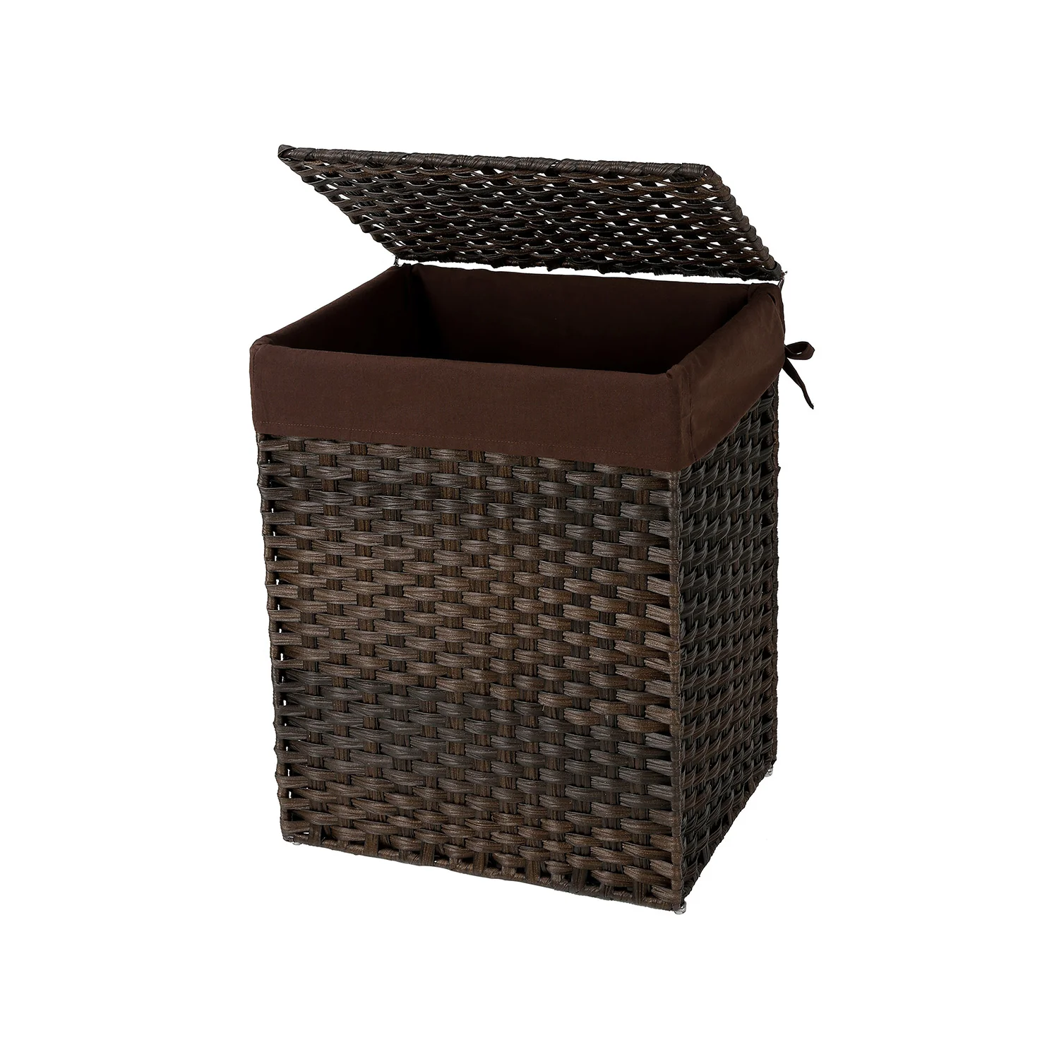 Handgeflochtener Wäschekorb aus synthetischem Rattan - Image 4