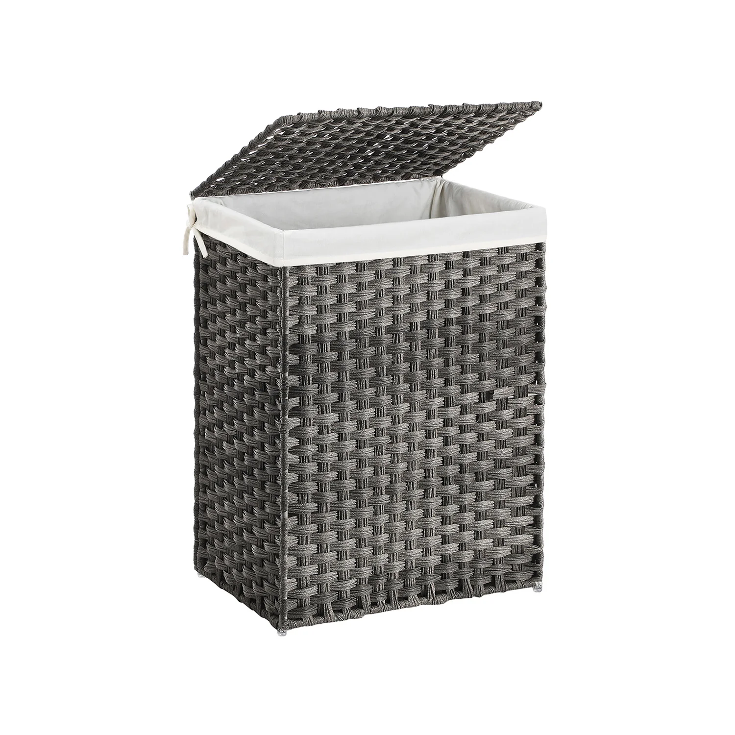 Handgeflochtener Wäschekorb aus synthetischem Rattan - Image 5