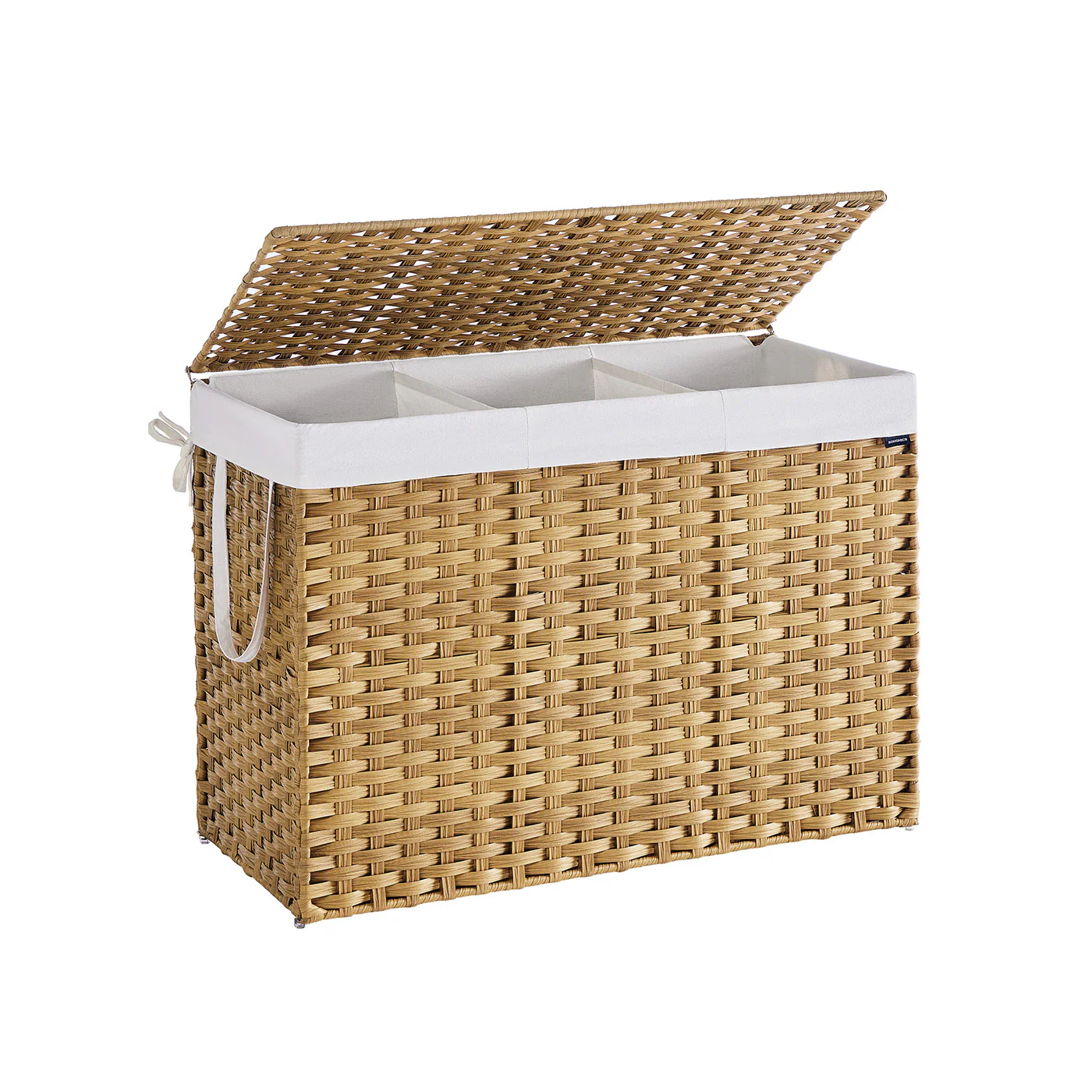 Handgeflochtener Wäschekorb aus synthetischem Rattan - Image 8