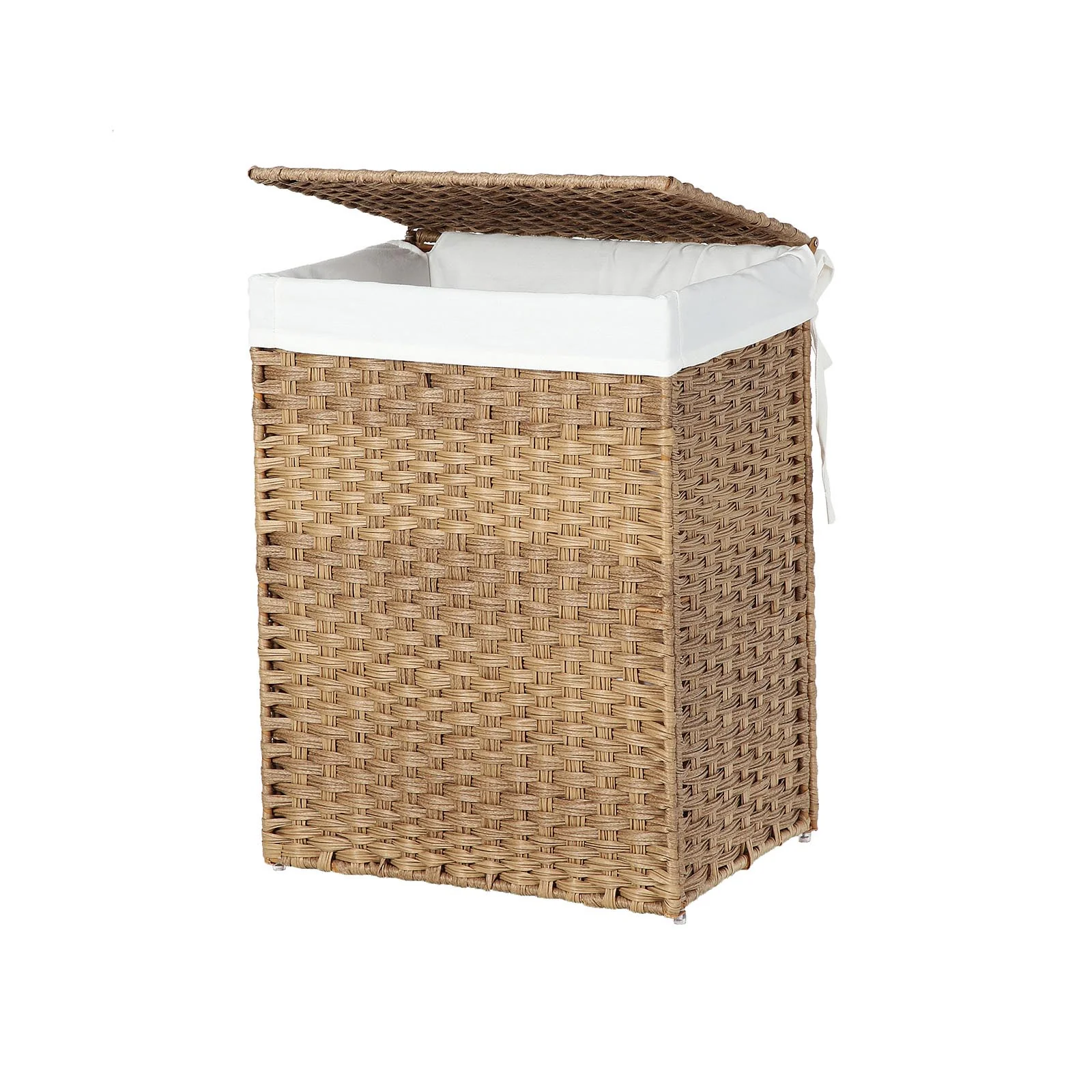 Handgeflochtener Wäschekorb aus synthetischem Rattan