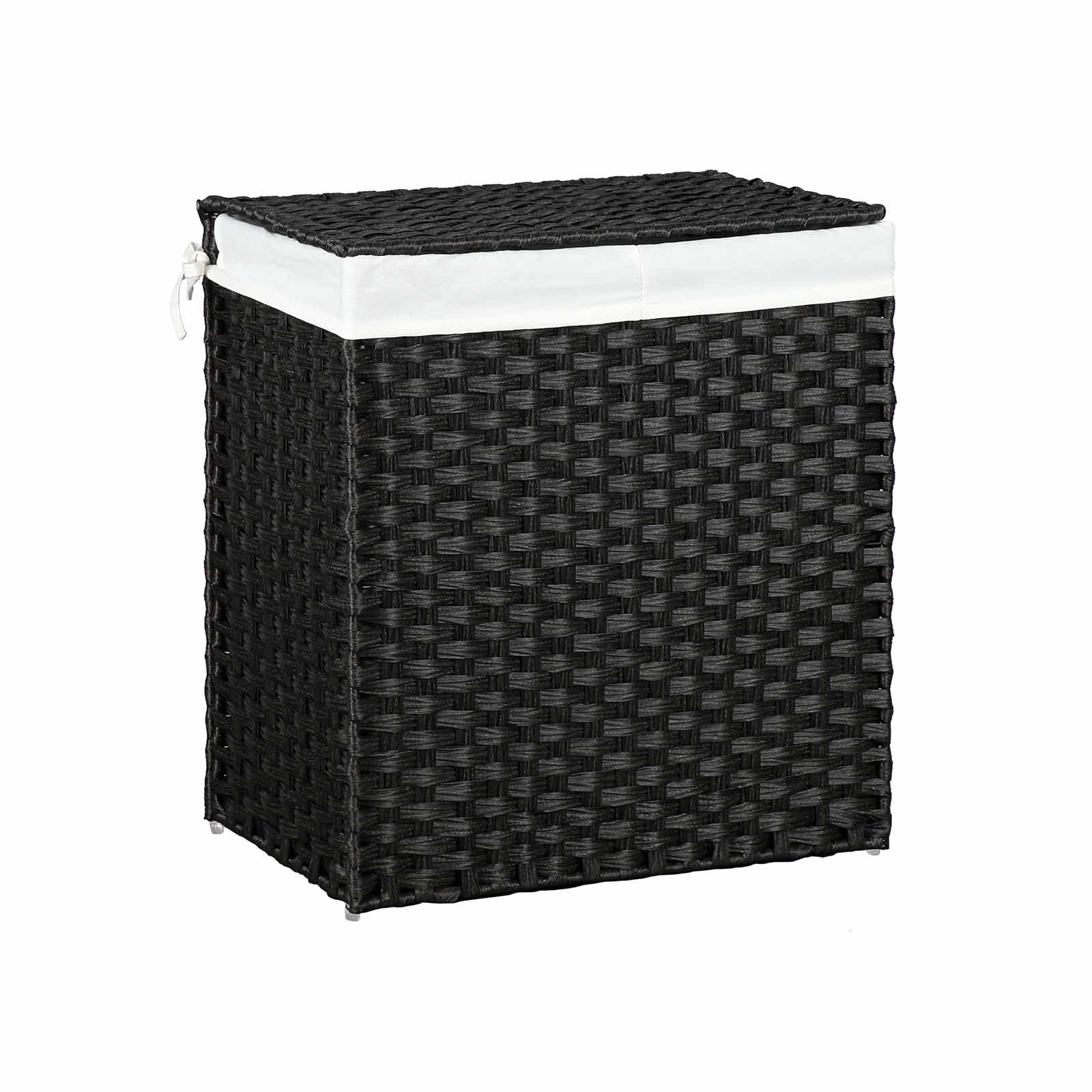 Handgeflochtener Wäschekorb aus synthetischem Rattan - Image 5