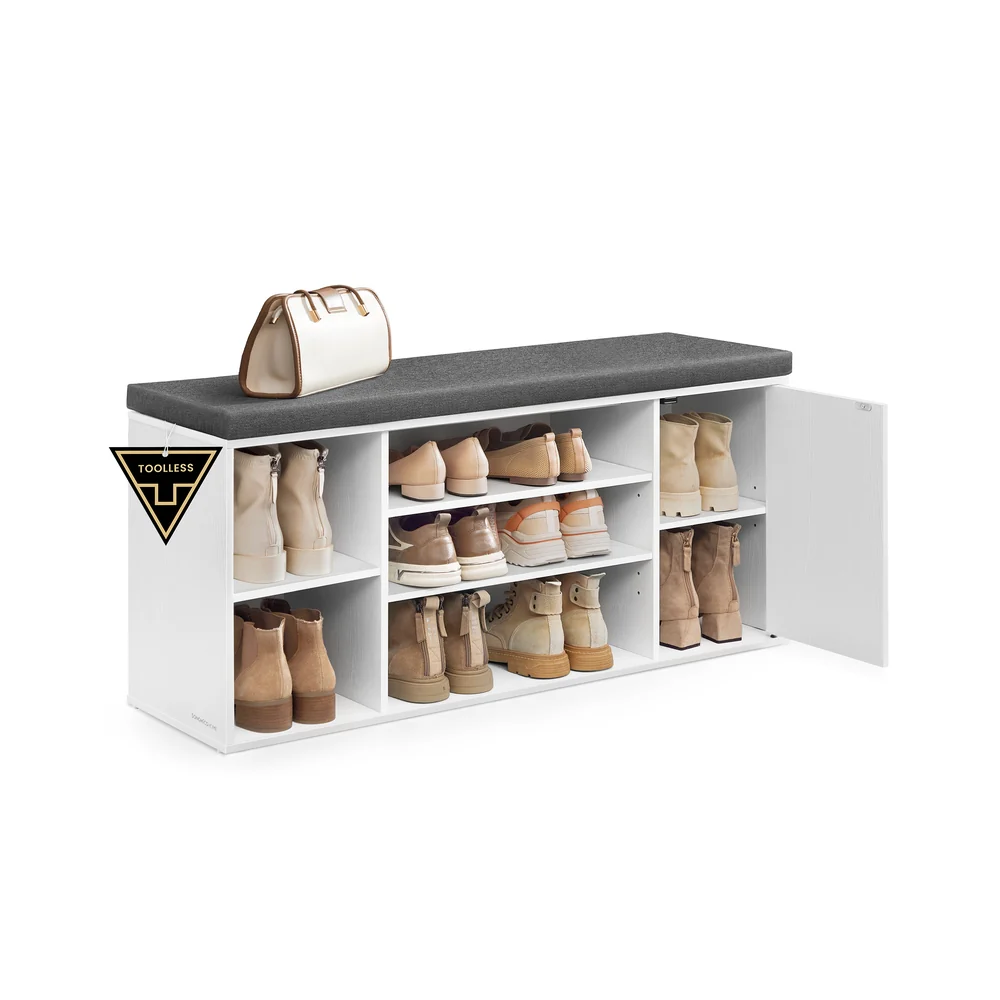 Schuhbank mit Stauraum und verstellbaren offenen Fächern - Image 2