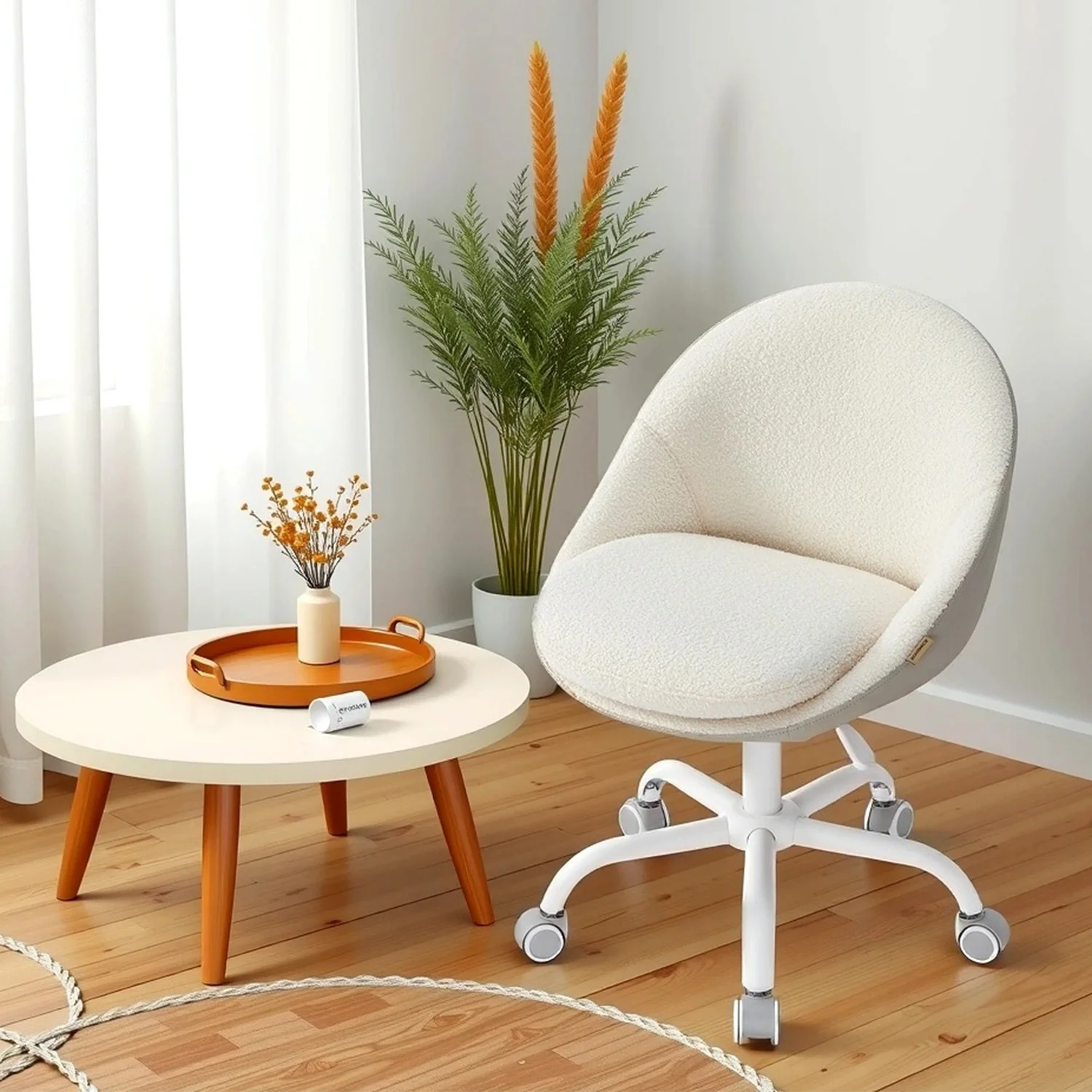Homeoffice Stuhl höhenverstellbar mit gepolstertem Kissen