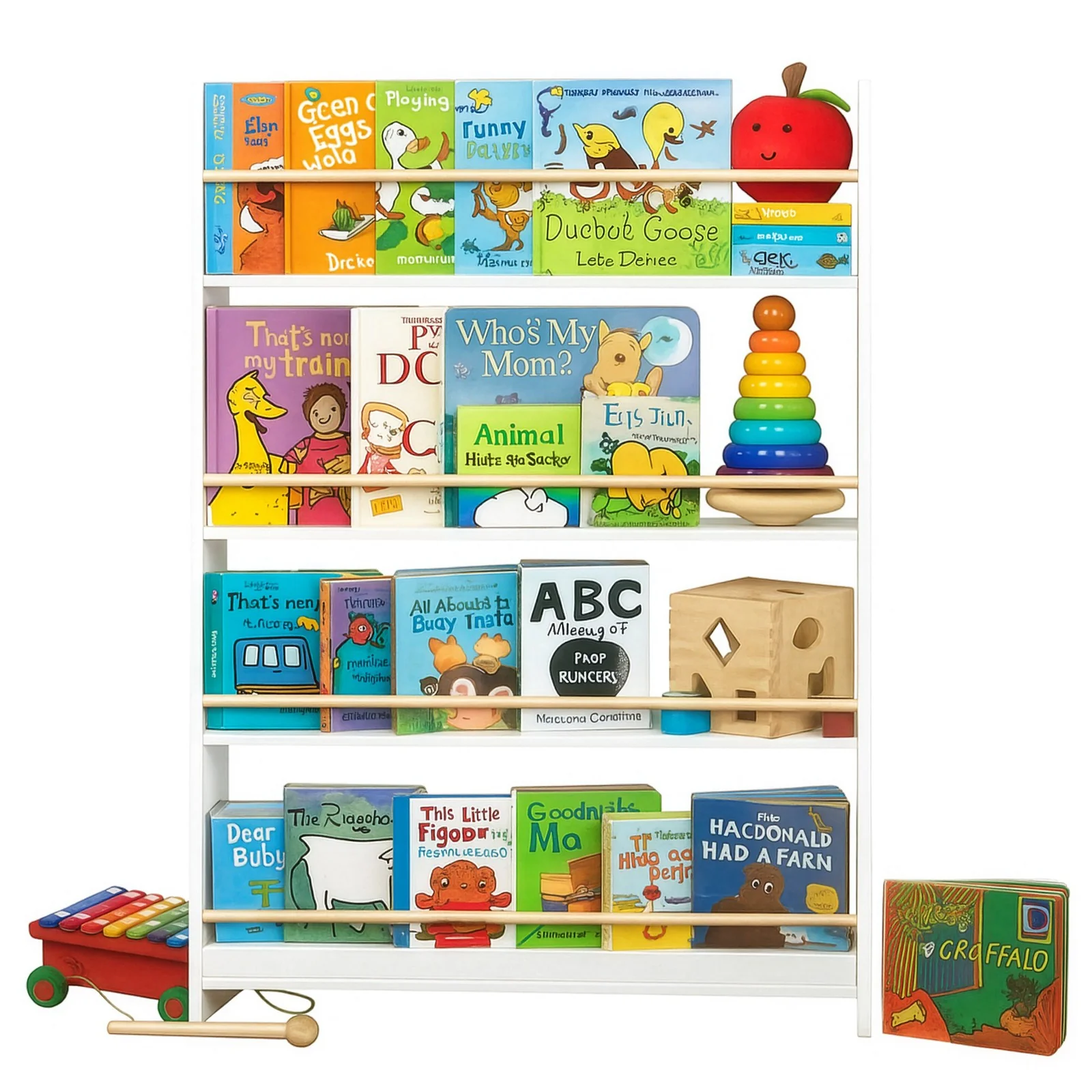 Mehrstöckiges Kinder-Wandregal für Kinderzimmer und Spielzimmer