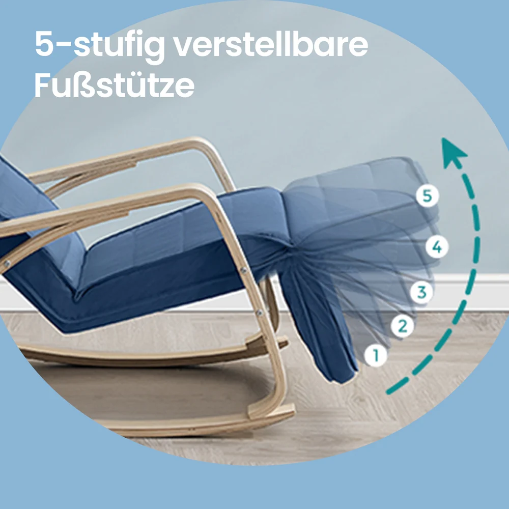 Schaukelstuhl mit stabilem Birkenholzgestell - Image 3