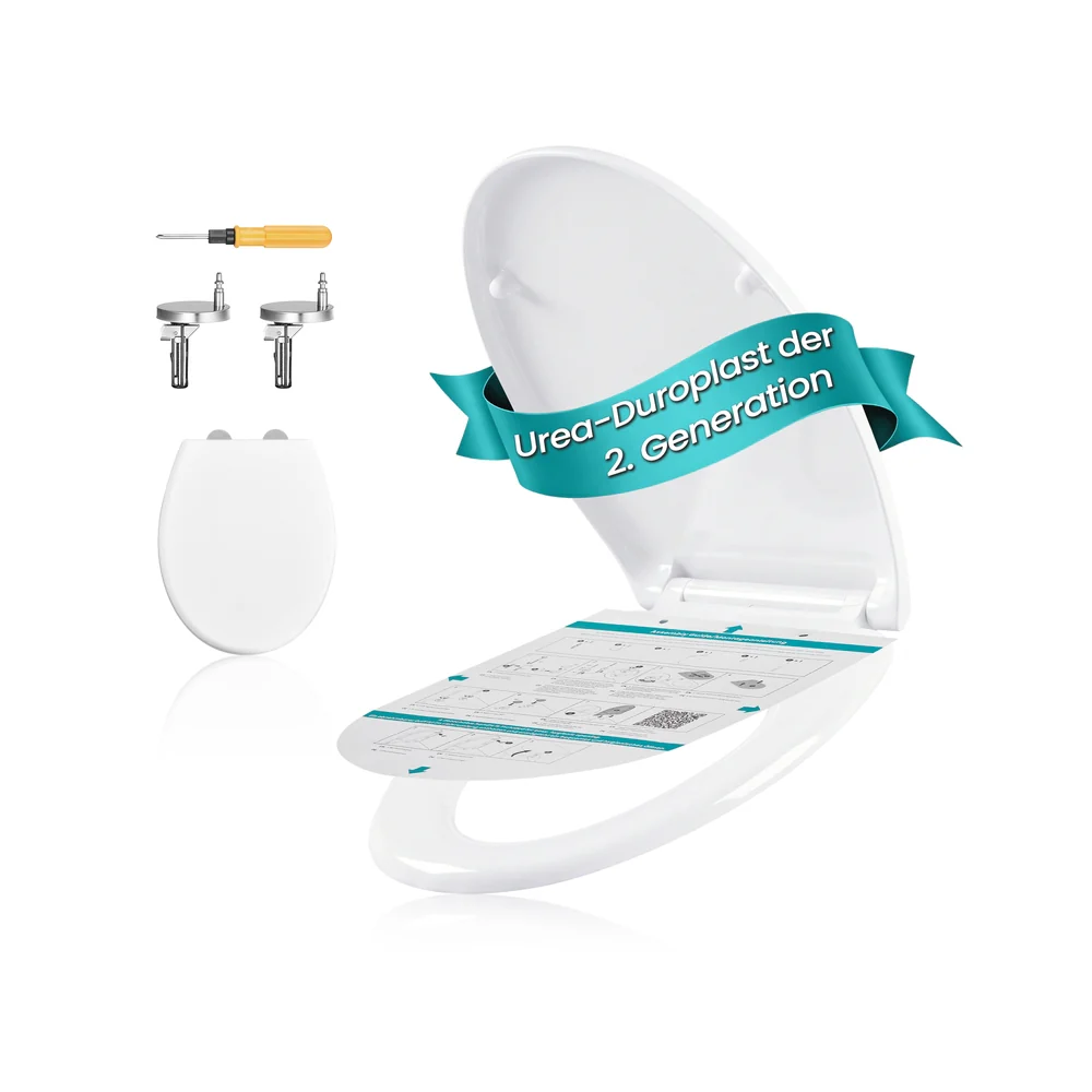Toilettensitz mit Absenkautomatik und leichtem Abnehmen