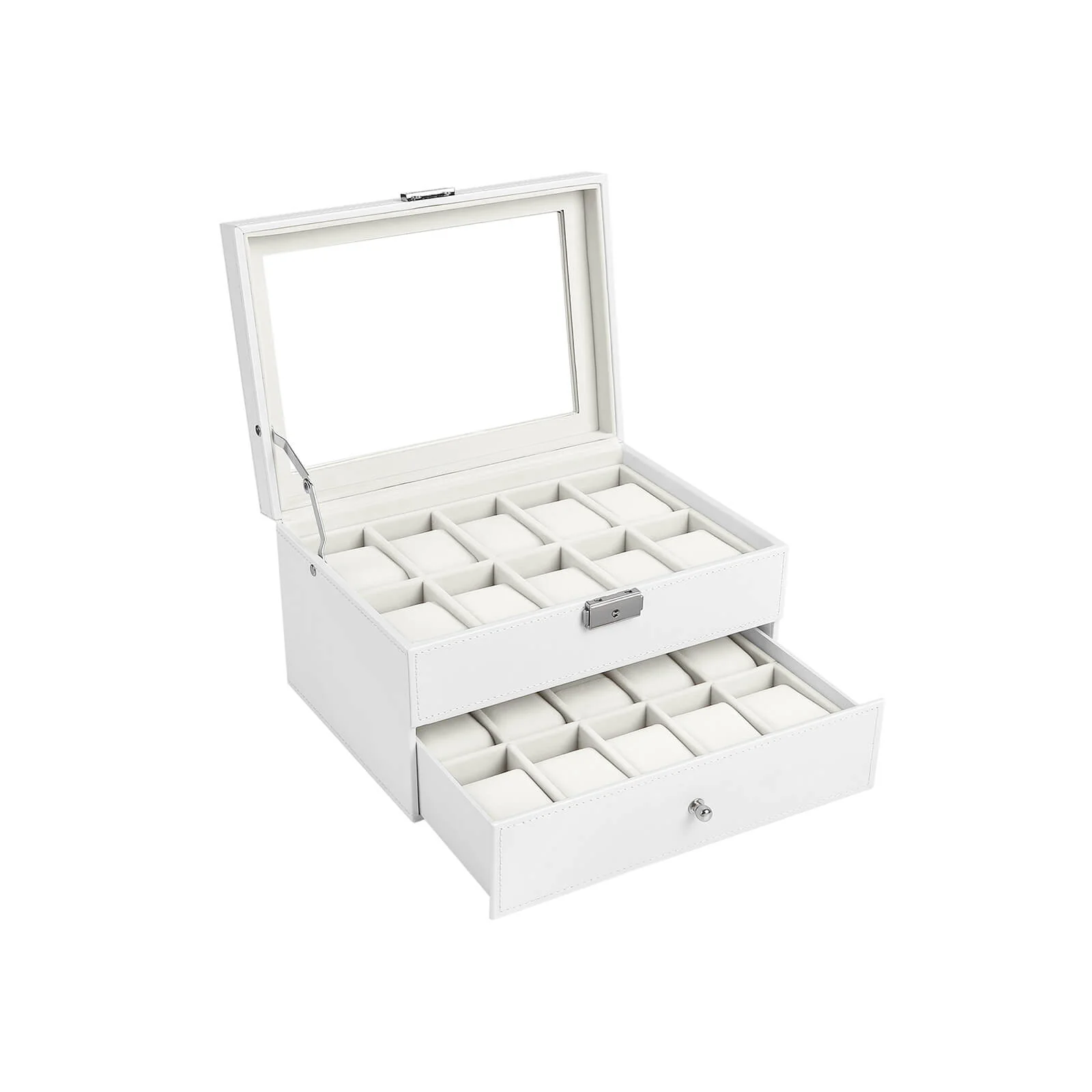 Uhrenbox für 20 Uhren Weiß