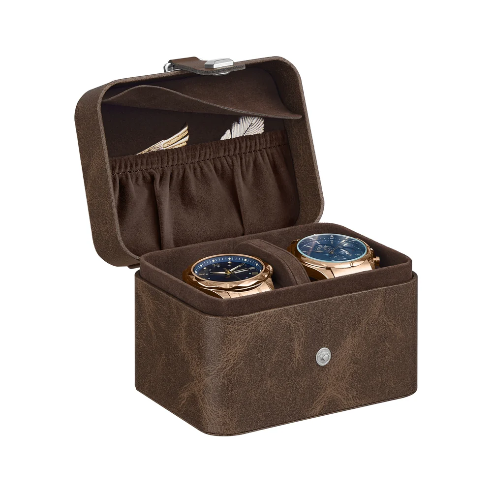 Uhrenbox mit zwei Fächern und weichem Innenfutter - Image 2