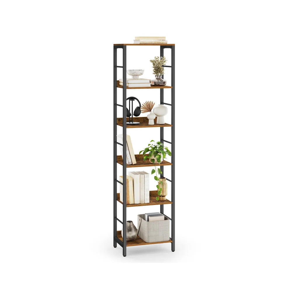Bücherregal mit mehreren Ebenen und Rückwänden im Industriedesign - Image 3
