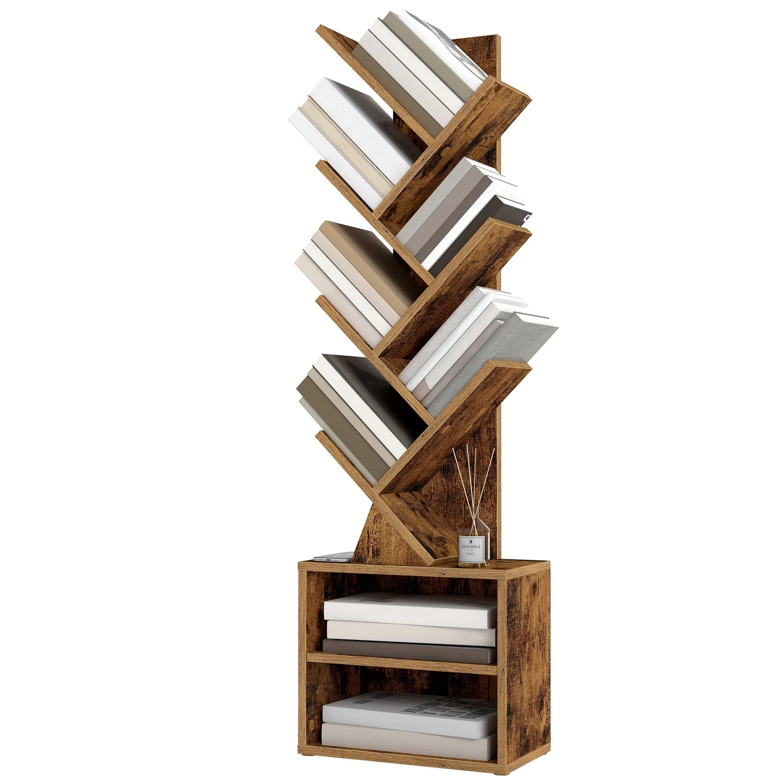 Custos Kollektion - Bücherregal in Baumform für platzsparende Aufbewahrung