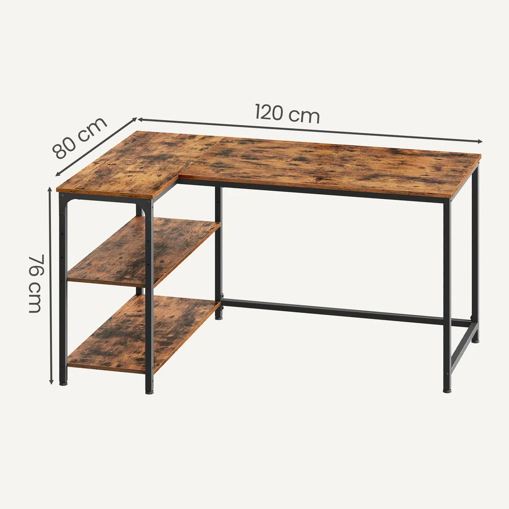 Eckschreibtisch in L Form mit Stauraum für Homeoffice - Image 7