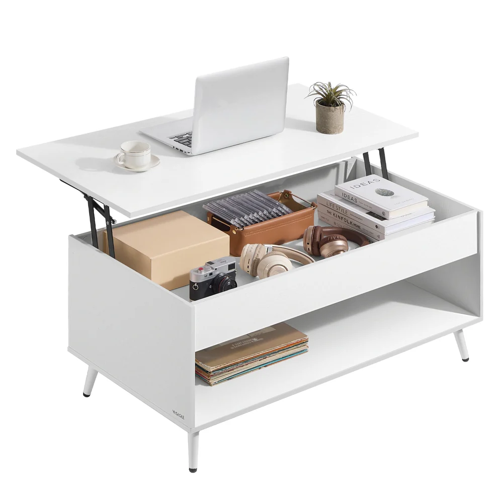 Höhenverstellbarer Couchtisch mit Schubladen und Fächern - Image 4