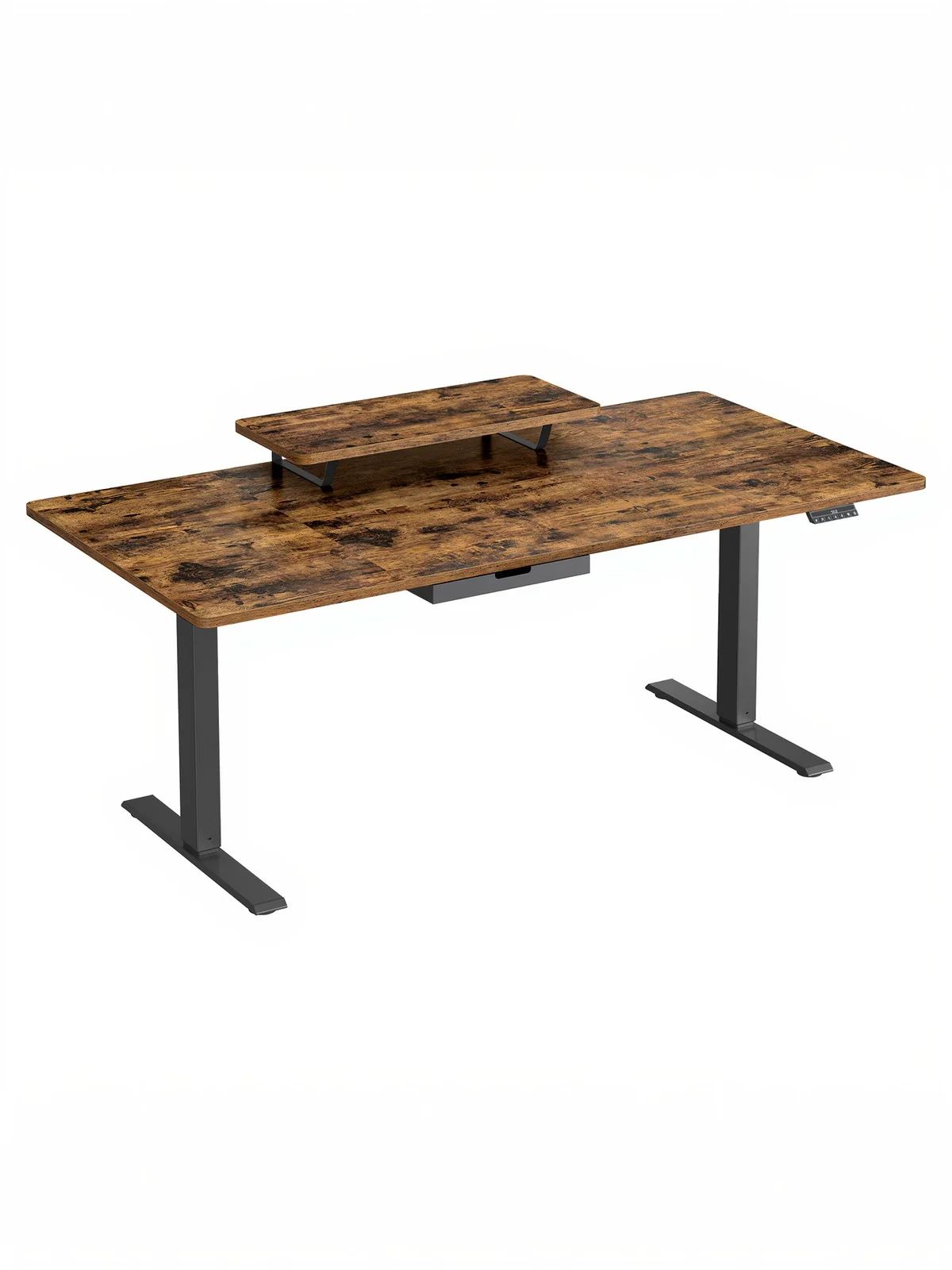 Höhenverstellbarer Schreibtisch mit Monitorständer und USB - Image 3
