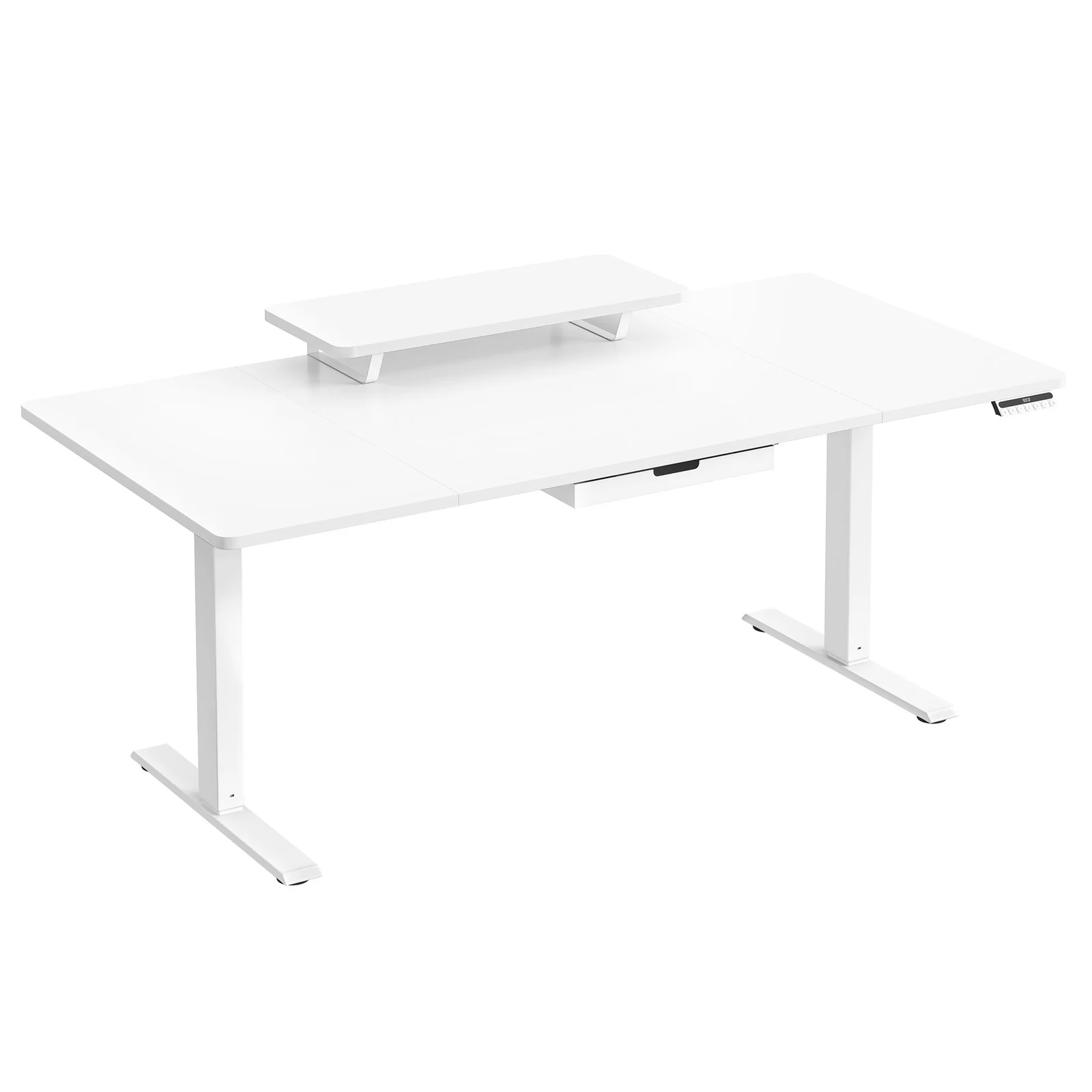 Höhenverstellbarer Schreibtisch mit Monitorständer und USB - Image 4