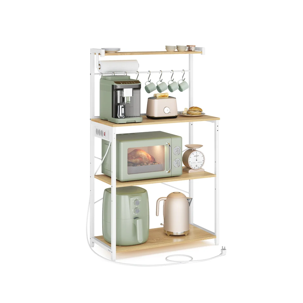 Küchenregal stehend mit 6 Regalebenen und 6 Haken - Image 6