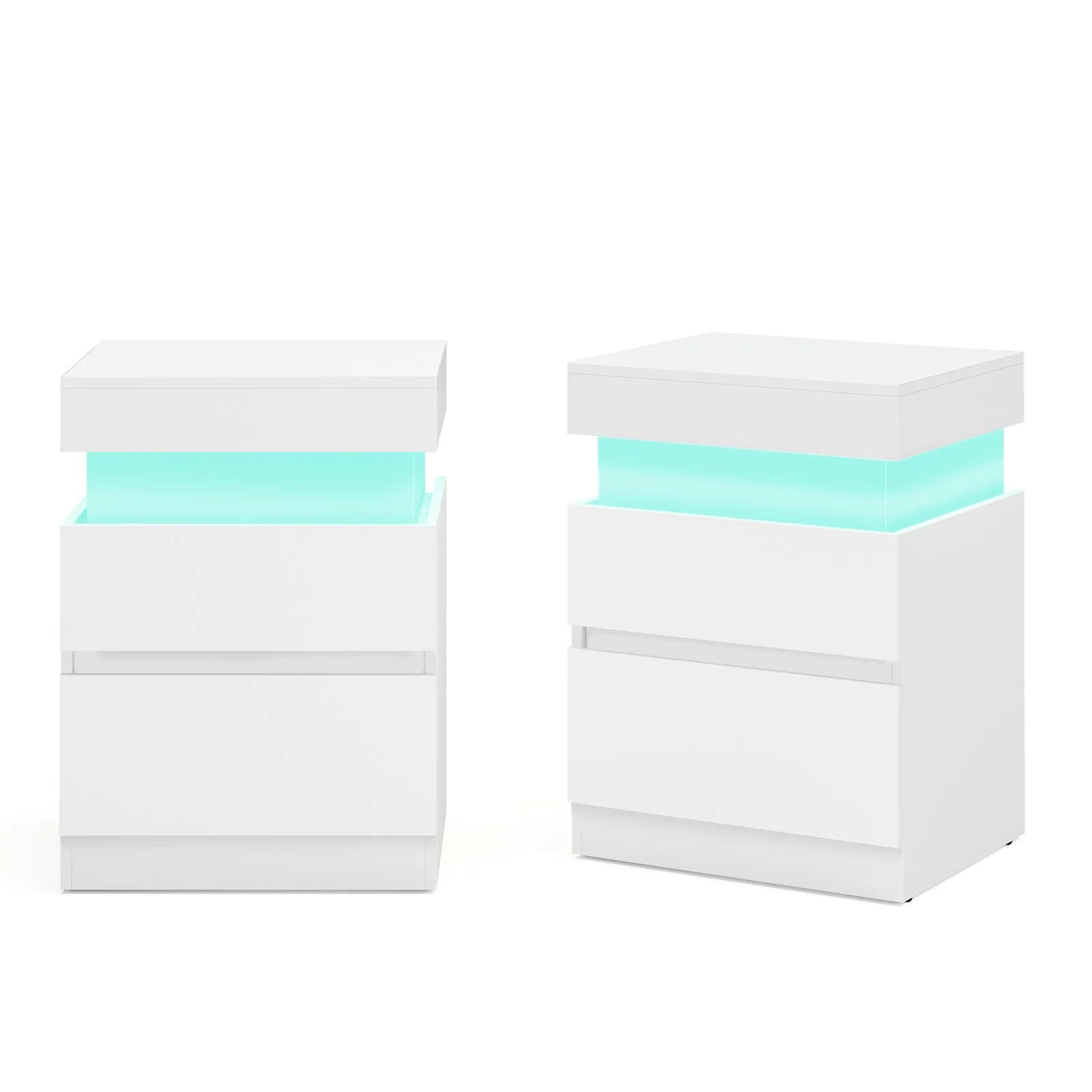 Kailyn Kollektion - Nachttisch mit Steckdosen und LED Beleuchtung - Image 3