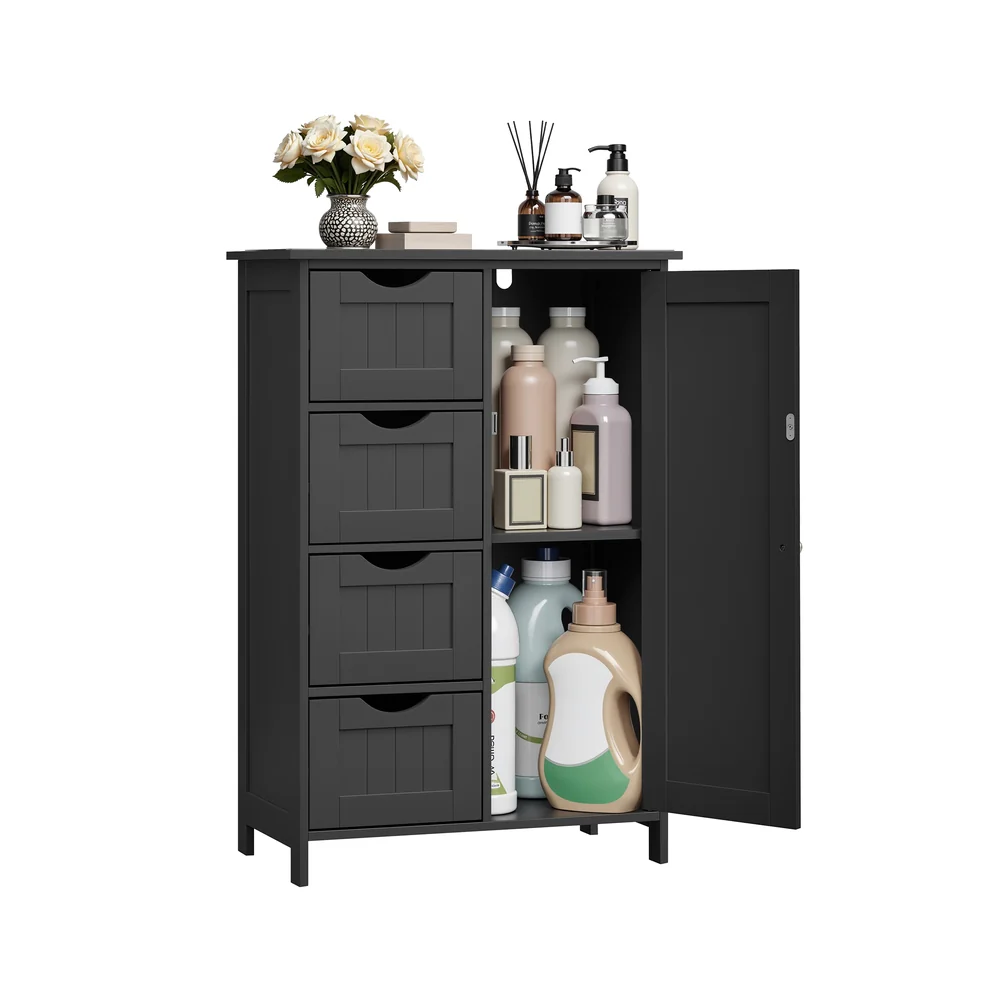 Badezimmerschrank mit 4 Schubladen und 1 Schrank mit verstellbarer Ablage - Image 5