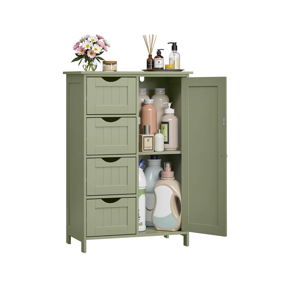Badezimmerschrank mit 4 Schubladen und 1 Schrank mit verstellbarer Ablage - Image 6
