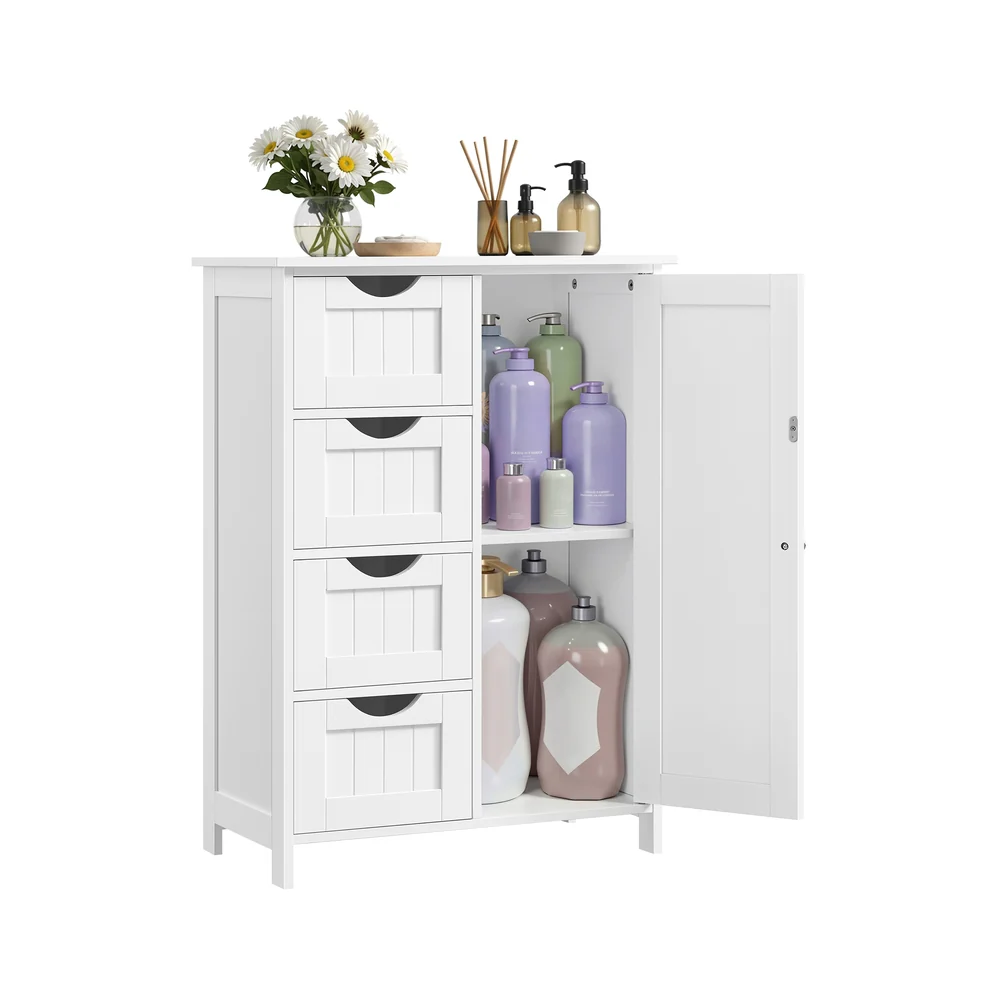 Badezimmerschrank mit 4 Schubladen und 1 Schrank mit verstellbarer Ablage - Image 7