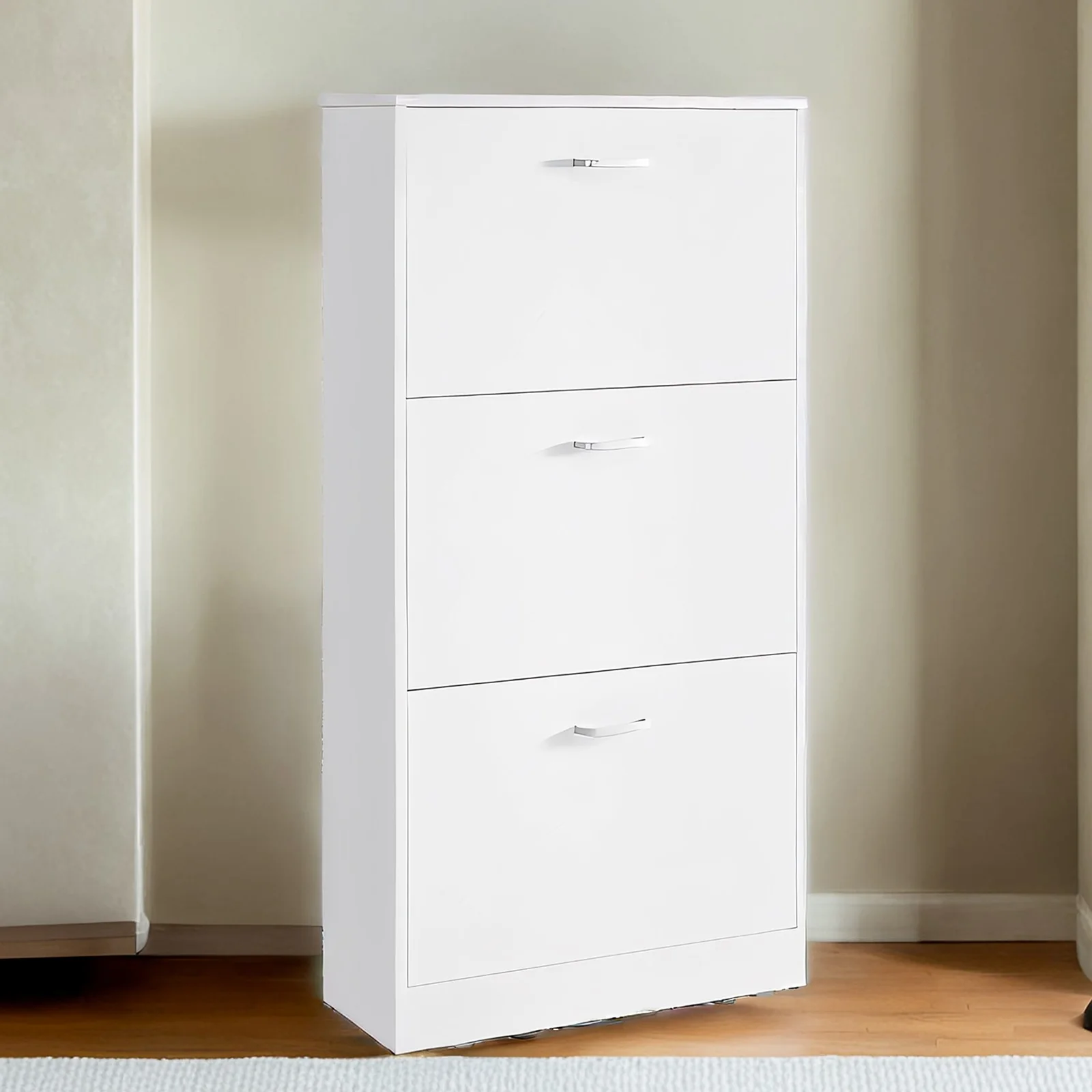 Schuhschrank mit Klappen und verstellbaren Trennwänden - Image 3